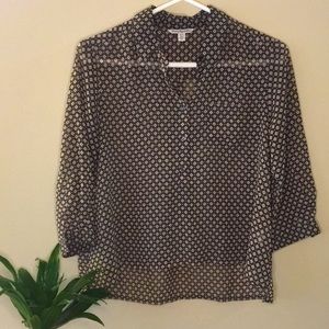 American Eagle Floral Collared Button Down